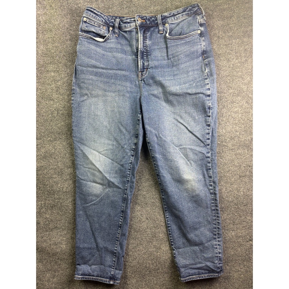 Madewell The Curvy Perfect Vintage Jean Womens 32 Blue High Rise Tapered Denim